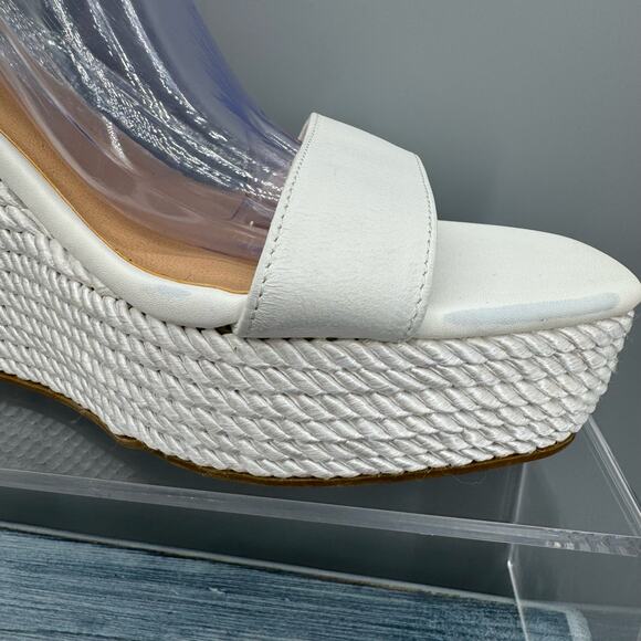 NEW Steve Madden Women’s Tory Twist Wedge Sandals White Size 10M - Picture 7 of 11